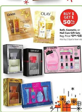 Family Dollar Bath, cosmetic or nail care gift sets offer