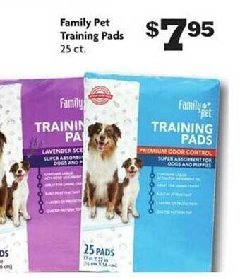 Family Dollar Family pet training pads offer