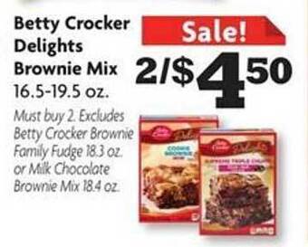 Family Dollar Betty crocker delights brownie mix offer
