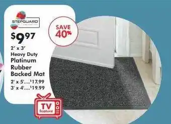 Valu Home Centers Stepguard heavy duty platinum rubber backed mat offer