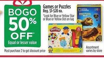 Dollar General Games or puzzles offer