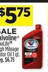 Dollar General Valvoline maxlife offer