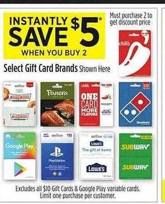 Dollar General Gift card brands offer