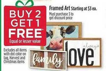 Dollar General Framed art offer