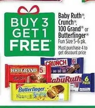 Dollar General Baby ruth, crunch, 100 grand or butterfinger offer