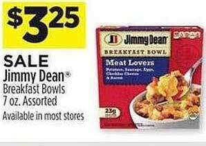 Dollar General Jimmy dean breakfast bowls offer