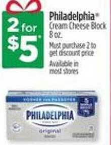 Dollar General Philadelphia cream cheese block offer