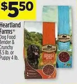 Dollar General Heartland farms dog food tender & crunchy or puppy offer