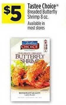 Dollar General Tastee choice breaded butterfly shrimp offer