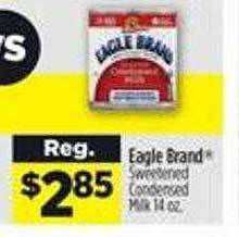 Dollar General Eagle brand sweetened condensed milk offer