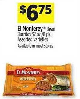 Dollar General El monterey bean burritos offer