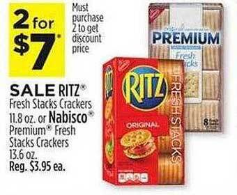 Dollar General Ritz fresh stacks crackers or nabisco premium fresh stacks crackers offer