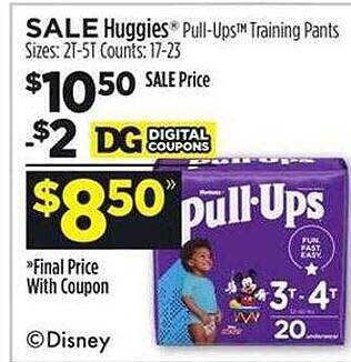 Dollar General Huggies pull-ups training pants offer