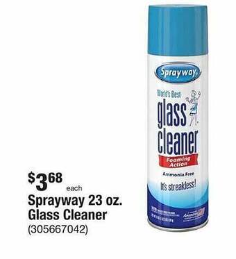 The Home Depot Sprayway 23 oz glass cleaner offer