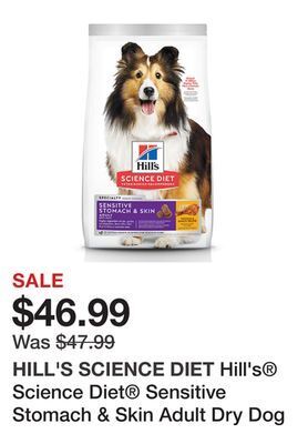 Petsmart Hill's® science diet® sensitive stomach & skin adult dry dog food - chicken & barley offer