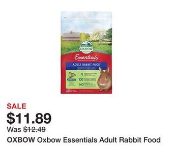 Petsmart Oxbow essentials adult rabbit food offer
