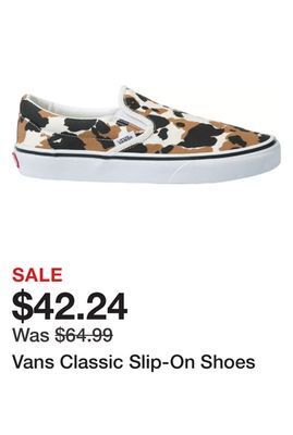Dick's Sporting Goods Vans classic slip-on shoes offer