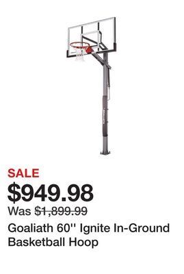 Dick's Sporting Goods Goaliath 60'' ignite in-ground basketball hoop offer