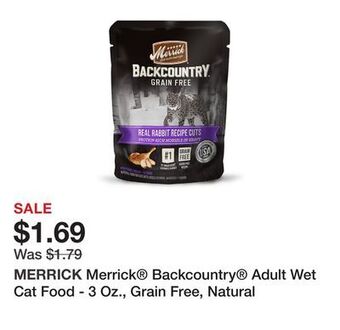 Petsmart Merrick® backcountry® adult wet cat food - 3 oz., grain free, natural offer