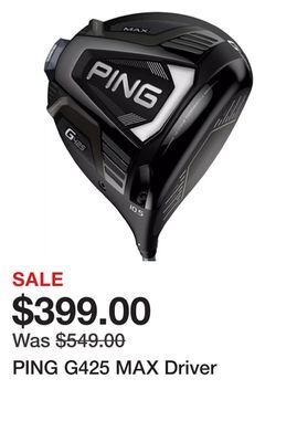 Dick's Sporting Goods Ping g425 max driver offer