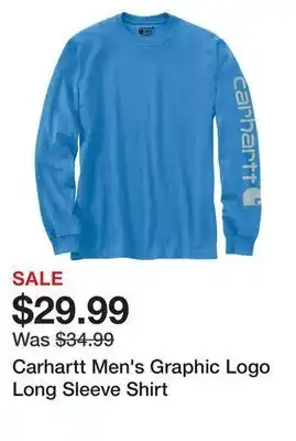 Dick's Sporting Goods Carhartt men's graphic logo long sleeve shirt offer