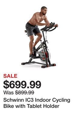 Dick's Sporting Goods Schwinn ic3 indoor cycling bike with tablet holder offer
