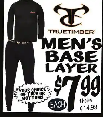 Ollie's Truetiber men's base layer offer