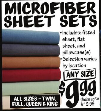 Ollie's Microfiber sheet sets offer