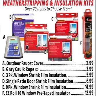 Ocean State Job Lot Weatherstripping & insulation kits offer