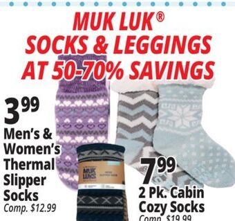 Ocean State Job Lot Muk luk® socks offer