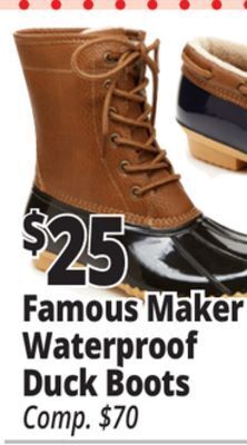 Ocean State Job Lot Famous maker waterproof duck boots offer