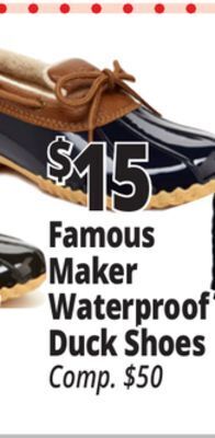 Ocean State Job Lot Famous maker waterproof duck shoes offer