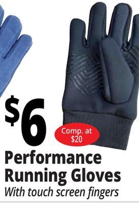 Ocean State Job Lot Performance running gloves offer