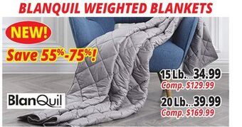 Ocean State Job Lot Blanquil weighted blankets offer