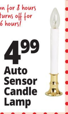 Ocean State Job Lot Auto sensor candle lamp offer