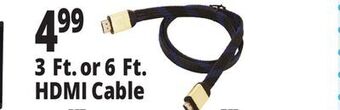 Ocean State Job Lot 3 ft. or 6 ft. hdmi cable offer