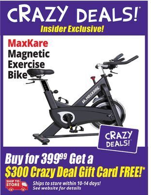 Ocean State Job Lot Maxkare magnetic exercise bike offer