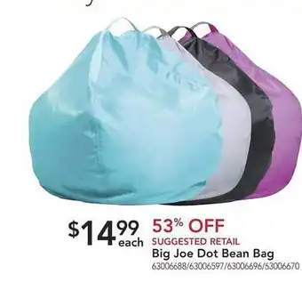 Nebraska Furniture Mart Big joe dot bean bag offer