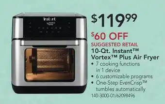 Nebraska Furniture Mart 10-qt instant vortex plus air fryer offer