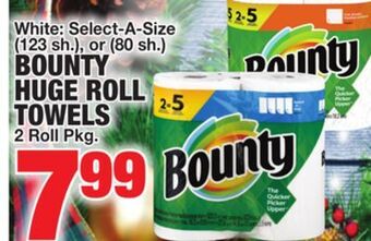 C Town Bounty huge roll towels 2 roll pkg. offer