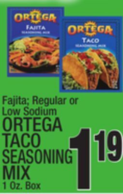 C Town Ortega taco seasoning mix offer