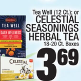 C Town Celestial seasonings herbal tea 18-20 ct. boxes offer