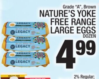C Town Nature's yoke free range large eggs offer