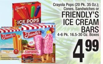 C Town Friendly's ice cream bars 4-6 pk. 16.5-30 oz. boxes offer