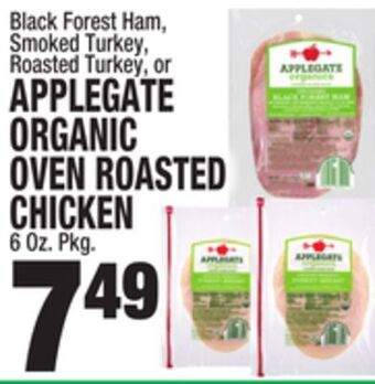 C Town Applegate organic oven roasted chicken offer
