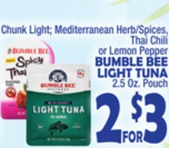 Bravo Supermarkets Bumble bee light tuna offer
