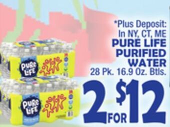Bravo Supermarkets Pure life purified water offer