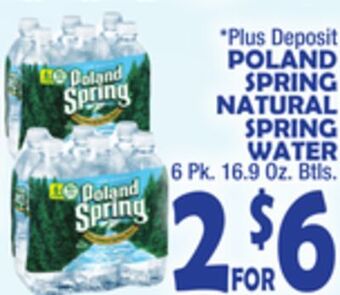 Bravo Supermarkets Poland spring natural spring water offer