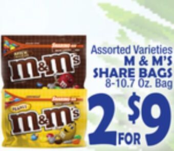 Bravo Supermarkets M & m' s share bags offer