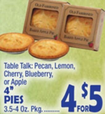 Bravo Supermarkets 4" pies offer